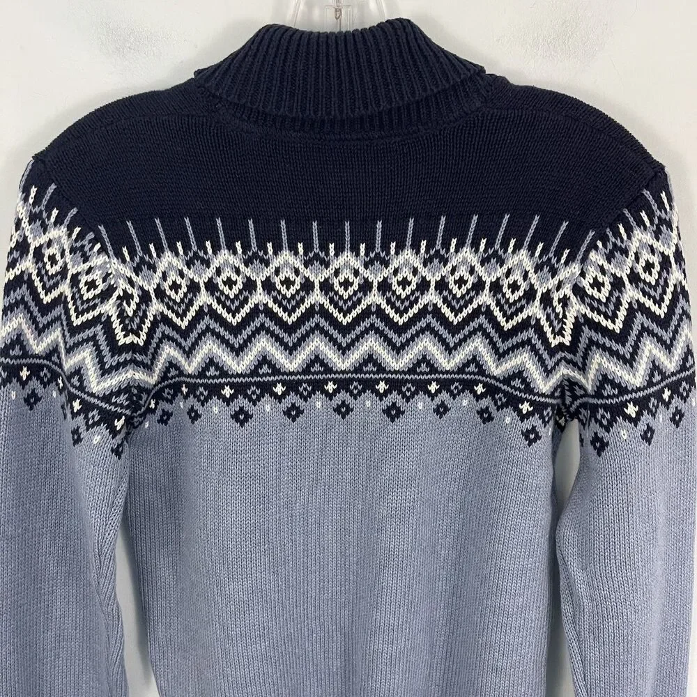 NWT Gymboree Boys L 10/12 Shawl Collar Fair Isle Preppy‎ Holiday Sweater Blue